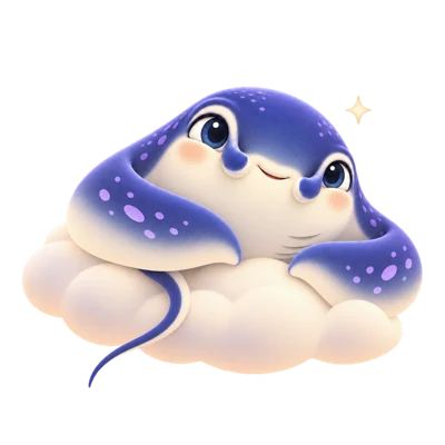 Mari resting on a cloud